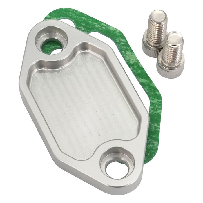 Proflow Fuel Pump Block-Off Plate, Aluminium, Silver Anodised, For Holden 253 308, Each