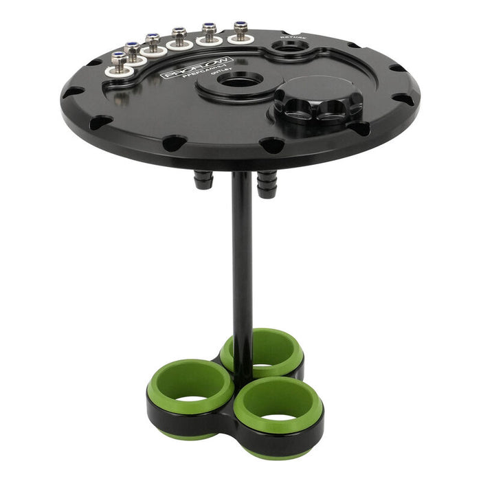 Proflow Triple Fuel Pump Hanger, Suits 39mm EFI Pumps, 170mm PCD, Billet Aluminium, Black Anodised