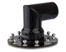 Proflow Fuel Filler Neck Aluminium Black, 90 Degree, 2 1/2 in. Diameter, 12-Bolt Flange, 4.75'' PCD, Each