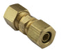Proflow Fuel Line Connectors, Brass 3/8in. (10mm) Nylon to Pipe Or Pipe To Pipe Compression Joiner, Each