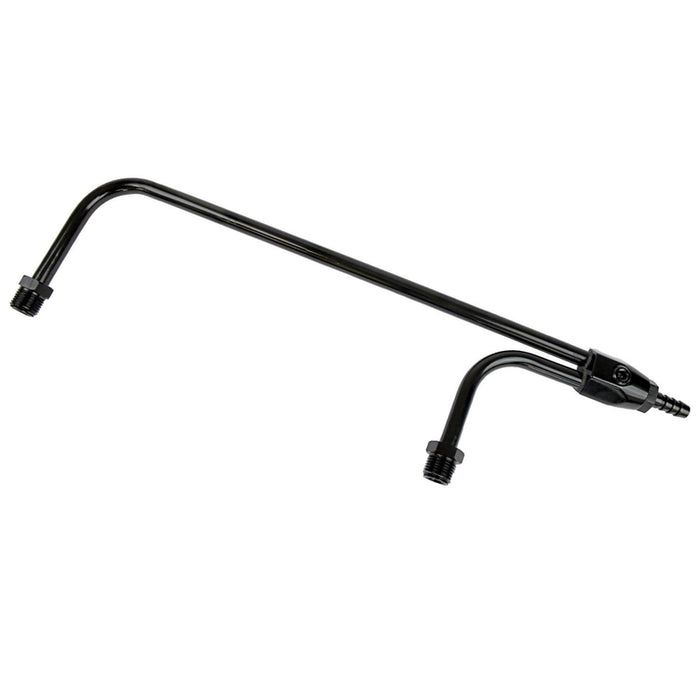 Proflow Fuel Line, Aluminium Anodised Black, -6AN ORB To 3/8 Barb Inlet Fitting, 1/8 NPT Gauge Port, Holley 4150