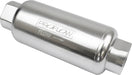 Proflow Fuel Filter, Inline Mount, 100 Microns, Billet Aluminium, Silver Anodised, 140mm length -10 AN Inlet/Outlet