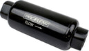 Proflow Fuel Filter, Inline Mount, Billet Aluminium, Black Anodised, 40 Microns, 88mm Total Length -8 AN Inlet/Outlet, Each