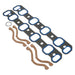 Proflow Intake Manifold Gasket Set, Pro Seal Silicone Bead, 2.12 in. x 1.50 in. Port, .060 in. Thick, For Ford, 302, 351C, 2V, Set