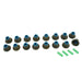 Proflow Valve Stem Seals, OEM Hat Type, Intake and Exhaust, Suit LS1/LS2/LS3, 0.500" Guide, 8mm Stem, Set of 16