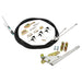 Proflow Universal Emergency Hand Brake Kit, Floor Mount, Chrome, with Cable Mounting, Kit