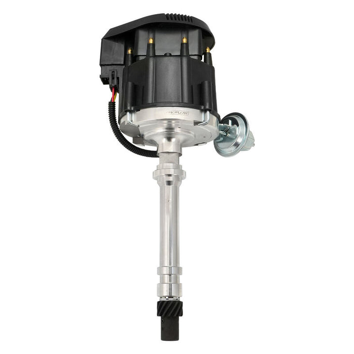 Proflow Distributor, HEI Street Series, Vacuum Advance, Black Cap, SB & BB For Chevrolet with Coil 50, 000 V