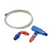 Proflow External Oil Feed Line Kit, Suit Ford 302-351 Cleveland,  External Oil Supply Modification, Stainless PTFE Braided Hose, Kit