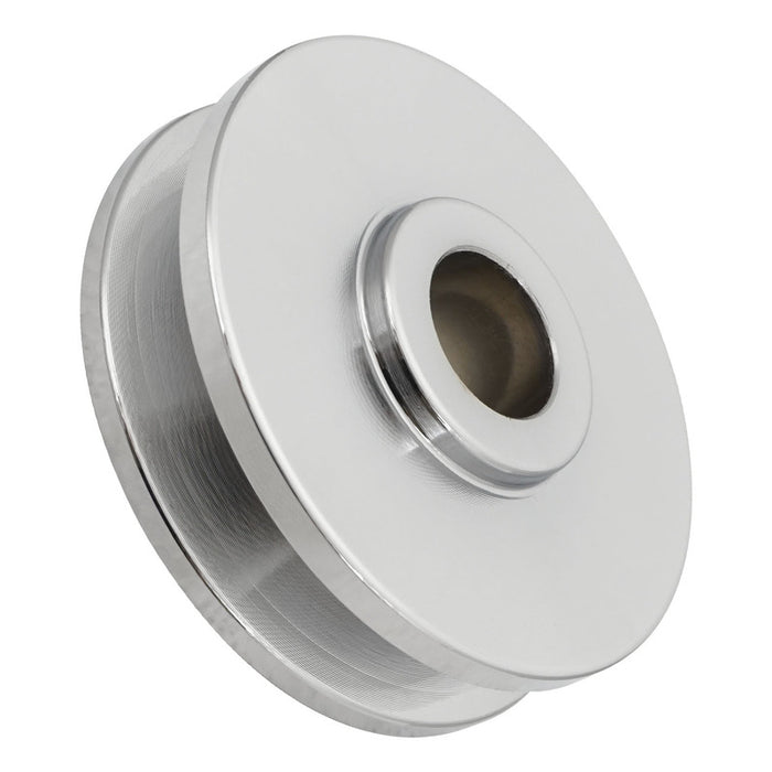 Proflow Alternator Pulley, Single V Groove, 67mm OD x 17mm Bore, Chrome, Each