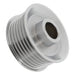 Proflow Alternator Pulley, Serpentine 6 Groove, 57mm OD x 17mm Bore, Chrome, Each