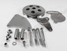 Proflow Power Steering Brackets Mounting kit, Type II Bracket with Pulley Chrome SB Chev