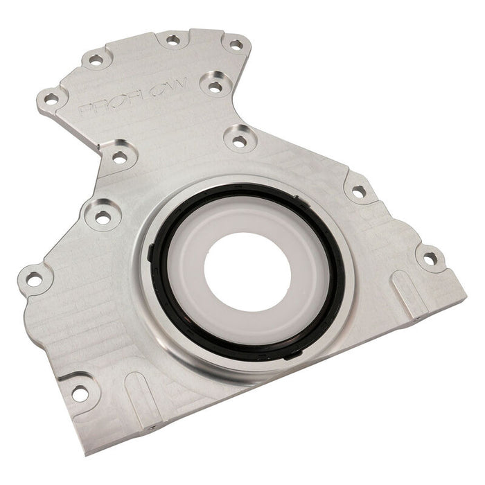Proflow Rear Main Cover, For GM/Chev Performance LSX Block Only + Warlord LSX, With Seals, Billet Aluminium, Raw, Each
