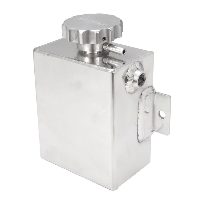 Proflow Radiator Expansion / Overflow Tank, Fabricated Aluminium, Square, 1.4L, 150mm (H) x 120mm (L) x 80mm (W), Polished
