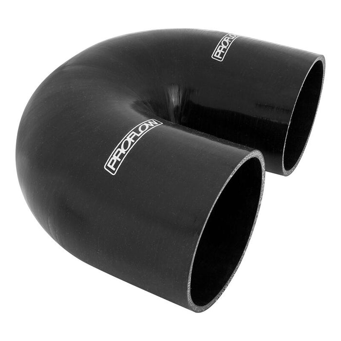 Proflow Hose Tubing Air intake, Silicone, Coupler, 4.00in. 180 Degree Elbow, Black