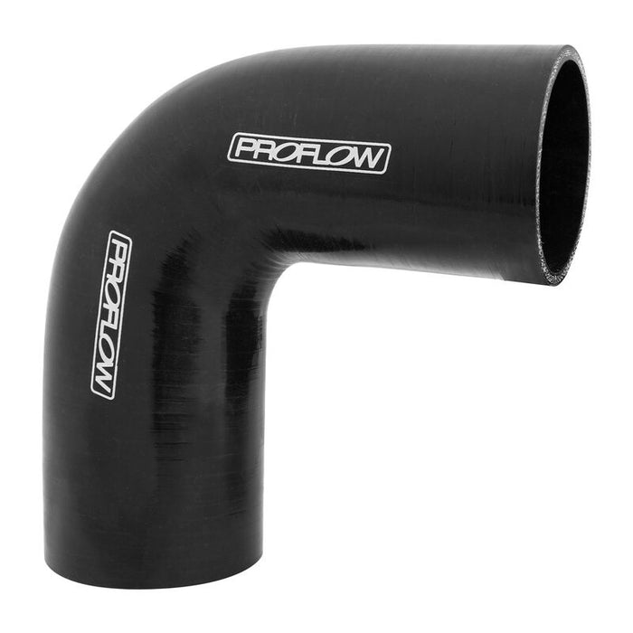 Proflow Hose Tubing Air intake, Silicone, Reducer, 4.00in. - 5.00in. 90 Degree Elbow, Black