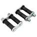 Proflow Leaf Spring Shackle Kit, Rubber Bushings, 57mm, Zinc