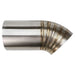 Proflow Pie Cut Welded, 304 Stainless Steel, Turbo Dump Pipe Tip, 3.50'', 36 Degree Angle, 250mm Leg Length