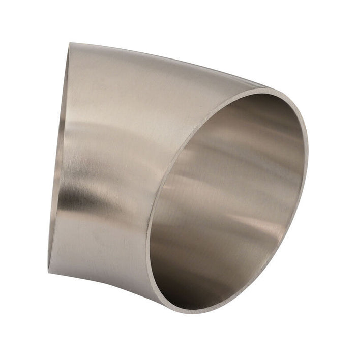 Proflow Stainless Steel Tubing, Exhaust, SS304, 2.25 in., 45 Degree Elbow, Short Turn No Leg, 1.5mm Wall