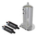 Proflow Fuel Surge Tank & Pump Kit Fabricated Aluminium, 254mm x 108mm round 2.5L, 2 x 044 style pumps and AN Fitting Kit, Show Polished