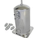 Proflow Fuel Surge Tank Aluminium, 195mm x 108mm Round, 1.5L, Barb & AN Fitting Kit, Show Polished