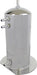 Proflow Fuel Surge Tank Aluminium, 254mm x 108mm Round 2.5L, Barb & AN Fitting Kit, Show Polished