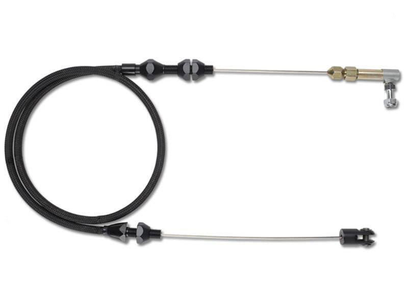 Proflow Throttle Cable, Braided Black Stainless Steel, 24 in. Long, Universal Kit