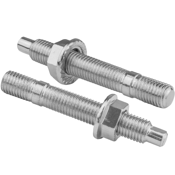 Proflow Turbocharger Studs, Shake Proof Flanged Hex Nuts, M8x1.25 x 70mm, Stainless Steel, Natural, Set of 4