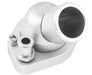Proflow Water Neck, Billet Aluminium Swivel Silver Anodised, 45 Degree, SB For Ford 289-351W