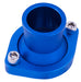 Proflow Water Neck, Billet Aluminium, Blue Anodised, Straight Up SB For Ford 302-351C Cleveland