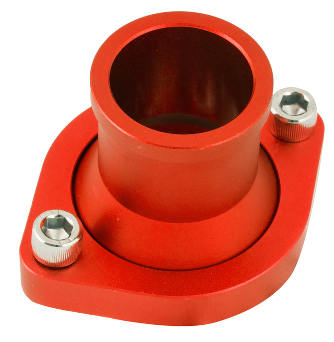 Proflow Water Neck, Billet Aluminium, Red Anodised, Straight Up SB For Ford 302-351C Cleveland
