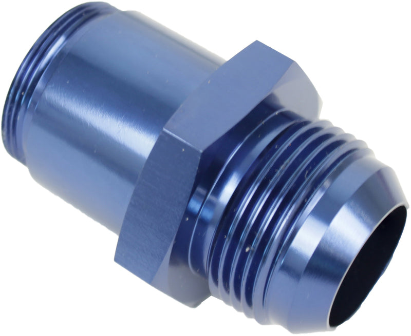 Proflow Thermostat Fitting, -20AN Male to 1-1/4''-20 in. Straight Male, Aluminium, Blue Anodised