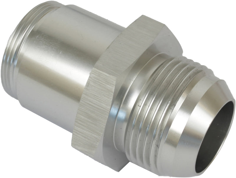 Proflow Thermostat Fitting, -20AN Male to 1-1/4''-20 in. Straight Male, Aluminium, Silver Anodised