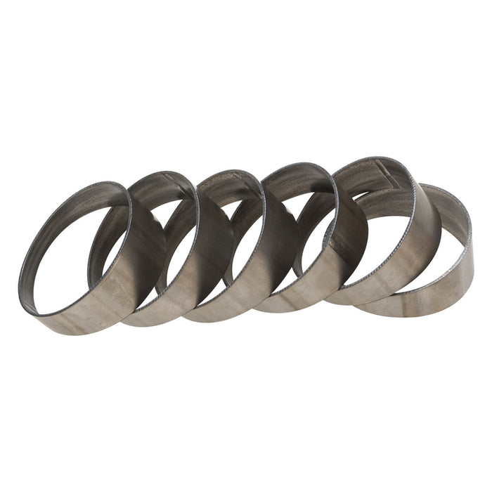 Proflow Pie Cut Round, Tubing, Titanium 2.25 in, 90 deg cut 15 degree, 6 pcs set
