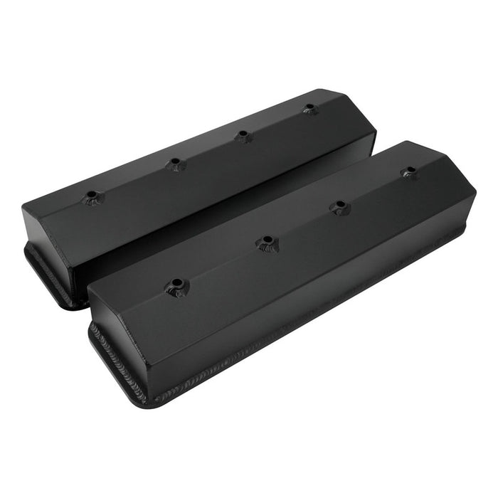 Proflow Valve Covers, Tall, Fabricated Aluminum, Black Powder Coated, Center Bolt Chev Small Block, Pair