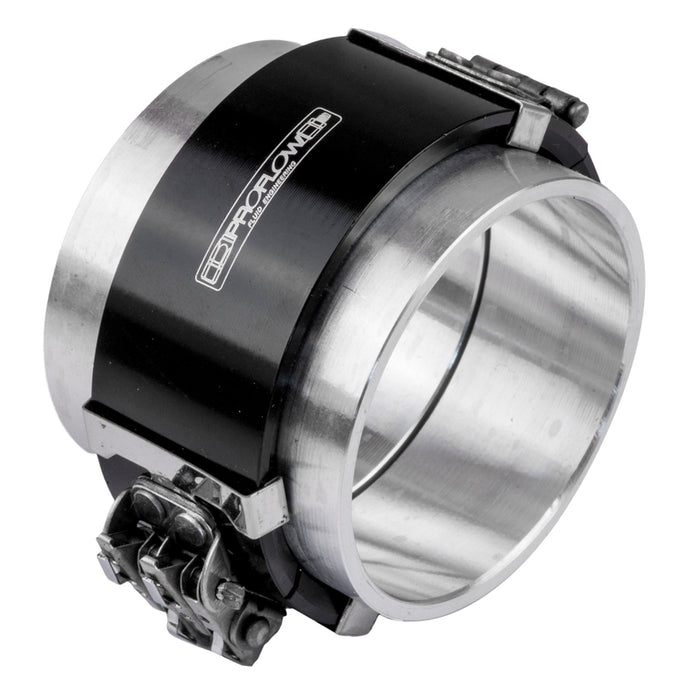 Proflow Tubing Coupler, Quick Release Clamp Assembly, Black Anodised, 3.50in, Each