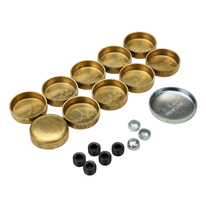 Proflow Freeze Welch plugs, Brass, For Chevrolet, Small Block 400, Kit