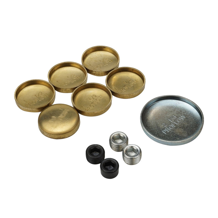 Proflow Freeze Welch plugs, Brass, For Ford, 351C, 351M, 400, Kit