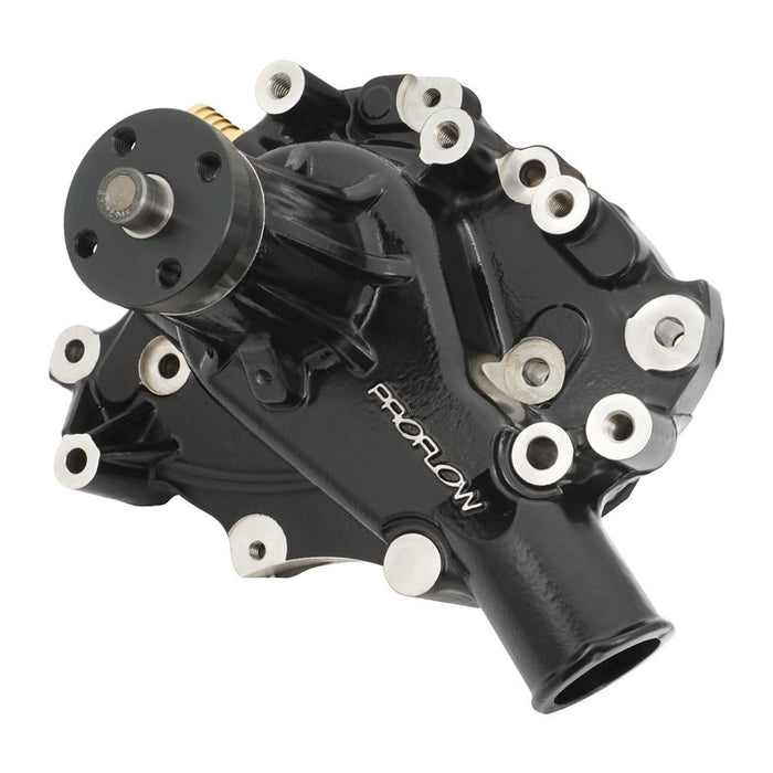 Proflow Water Pump, CoolMax, Mechanical, For Ford 289, 302, 351W Windsor, LH Inlet, High-Volume, Aluminium, Black, Each