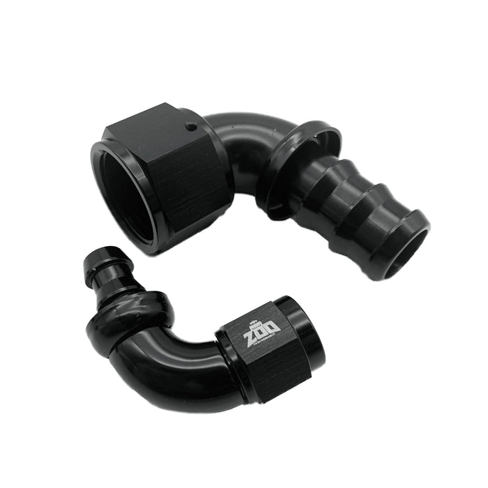 Zoo Performance - 400 Series 90 Deg Hose Ends (Push Lock)