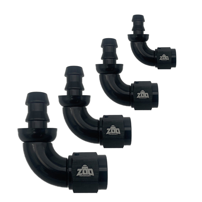 Zoo Performance - 400 Series 90 Deg Hose Ends (Push Lock)