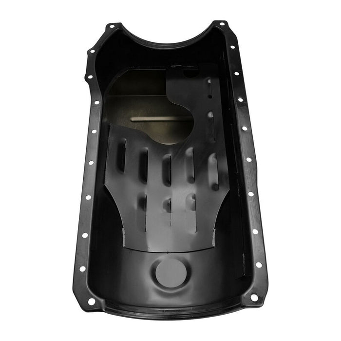 RTS Oil Pan, SB For Ford 302-351C, 408 Stroker, Steel Black, 6.5 lt, Windage Tray, suit early Falcon, each