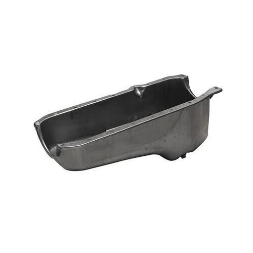 RTS Oil Pan Sump, Steel, Raw Finish, Replacement, SB Chev Holden, 2-Piece Rear main, Passenger Side Dipstick, Each
