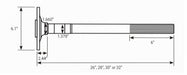 RTS Axle, Ford 9in, Street Forged, Cut to Length, Forged, 28in. Length, 31-Spline, For Chevrolet Holden & Ford