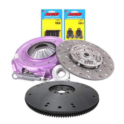 RTS Clutch & Billet Black Flywheel Assembly, Xtreme Clutch Kit, For Ford V8, Bronco Bolt Pattern 10-Spline, 1 1/16 in. Diameter Shaft, 11 in. Diameter