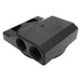 RTS Remote Oil Filter Head, 1-1/2''-12 Thread, 4x Side AN12 ORB Ports, Billet Aluminium, Black