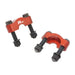 RTS U-Joint Girdles, Billet Aluminium, Red Anodised, For Ford, 9 in 1350/1410 Style Universal Joint, 1.188 in Cap, Set