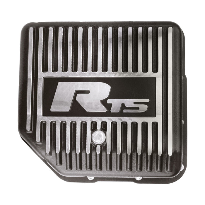 RTS Transmission Pan, Deep, Aluminium, GM TH350, Finned Black Powdercoat, Kit