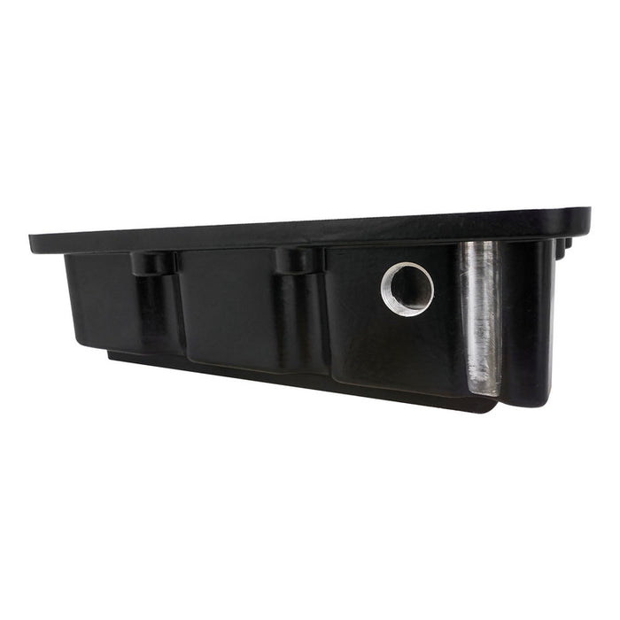 RTS Transmission Pan, Deep, Aluminium, For Ford C4, C10, Suits Pan Fill Or Case Fill, Magnetic Drain Plug, Filter, Finned Black Powder Coated, Kit