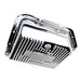 RTS Transmission Pan, Stock Depth, Steel Ribbed, Chrome, GM Chev Holden, TH350, Each