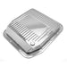 RTS Transmission Pan, Deep, Steel Ribbed, Chrome, For Ford AOD